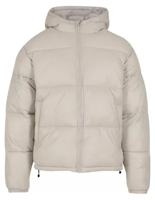 Imagen del producto de Chaqueta acolchada brillante con capucha de Urban Classics, color gris claro (lightasphalt), talla M