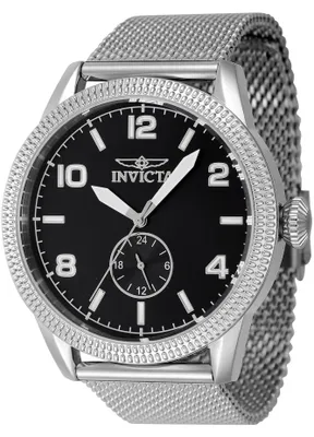 Immagine prodotto di Invicta Vintage 47134 Orologio da Uomo - Movimento al Quarzo - Acciaio Inossidabile con Quadrante Nero - 44 mm