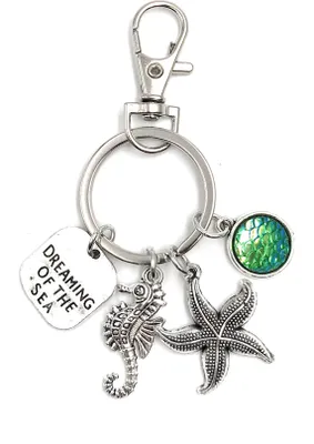 Produktbild von Onwomania Schlüsselanhänger Traum vom Meer Maritim Metall Anhänger Charm