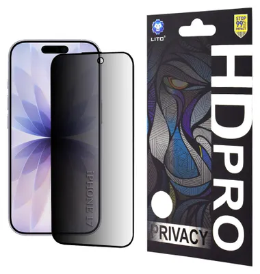 Obrázok produktu pre Lito HD Pro Privacy ochranné sklo na iPhone 16 Pro – čierne