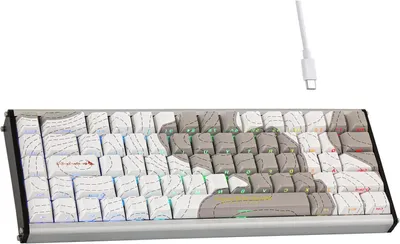 Productafbeelding van Gaming Toetsenbord - Mechanisch Toetsenbord - Esports Competitie - Magnetische Schakelaars - 68 Toetsen - Wit