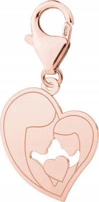 Produktbild von Vergoldeter 925 Silber Anhänger Mutter & Tochter