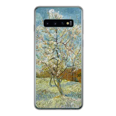 Produktbild von MuchoWow® Handyhülle Schutzhülle Hülle für Samsung Galaxy S10 Blühender Pfirsichbaum - Vincent van Gogh Silikon Softcase Handy Hülle - Handytasche