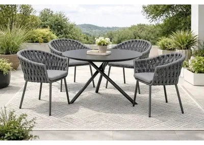 Immagine prodotto di Dinette Destiny MOLINO con tavolo da pranzo rotondo BARLETTA Ø110 (4 persone)