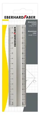 Produktbild von Aluminiumlineal - 15 cm. Packung mit 5 Stück