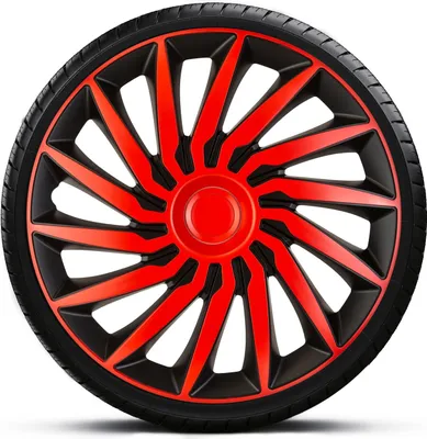 Produktbild von Radkappen Radzierblenden SATZ (4Stück) 13 Zoll KENDO RED BLACK Z461047