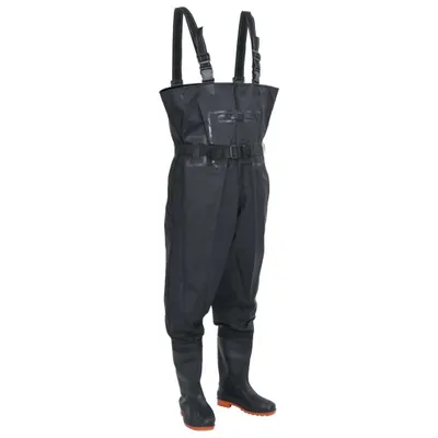Produktbild von Möbel Wathose mit Stiefeln und Gürtel Schwarz Größe 44 - Regenhosen &43962