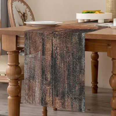Produktbild von Tischläufer Herbst Modern 40 x 140 cm Leinen Braun