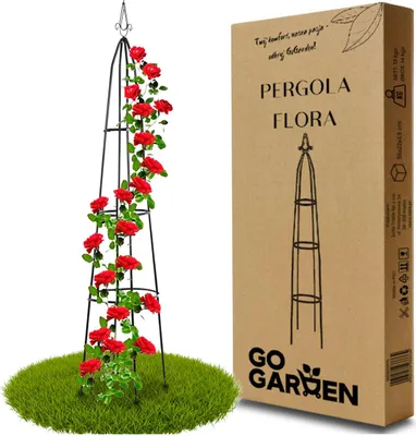 Obrázek produktu pro Zahradní kovová věž pergol růže květiny kovová zahrada