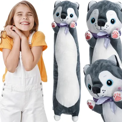 Produktbild von Körperkissen Kinder Kuscheltier Langer Plüschhund 75 cm Seitenschläferkissen Body Pillow für Babys Kleinkinder ab 0+ Jahren 24714