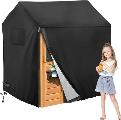 Produktbild von Famanu Schutzhülle Spielhaus - Wasser- und winddicht - Größe L 145 cm - Schwarz