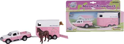 Produktbild von Kids Globe Mitsubishi L200 Pferdeanhänger 1:24