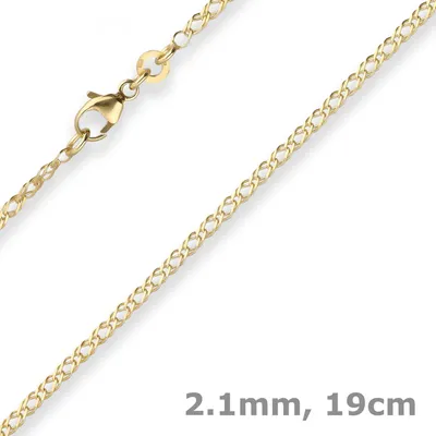 2-1mm-Armband-Zwillingspanzerkette-aus-333-Gelbgold-19cm