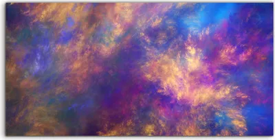 Produktbild von Coloray Acrylbild 120x60  Wandbild Acrylbilder Abstrakte Wolken farbenfroh