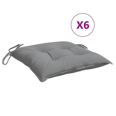 Produktbild von vidaXL Stuhlkissen 6 Stk. Grau 40x40x7 cm Oxford-Gewebe