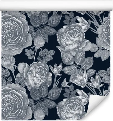 Immagine prodotto di 10m VLIES WALLPAPER rotolo fiori rose foglie natura piante XXL