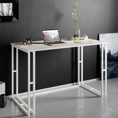 Produktbild von Skye Decor, Alfa - White, Schreibtisch, Weiß, 100 % MELAMINBESCHICHTETE SPANPLATTEN, 120 x 60 x 75 cm