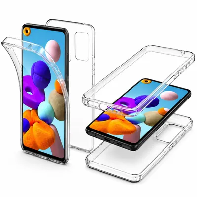 Produktbild von 360 Grad Handy Hülle für Samsung Galaxy A56 Full Cover Komplettschutz TPU Silikon Tasche Rundum  Case Transparent