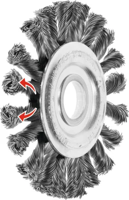 Image de Lessmann Zopf-Rundbürste gezopft Stahldraht 115 x 14 mm Rechts / Links, Rostfrei