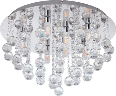 Produktbild von EGLO LED Deckenleuchte Almonte, 8 flammige Deckenlampe Bad, Badezimmer Lampe, LED Feuchtraumleuchte warmweiß, G9, IP44, Ø 50 cm
