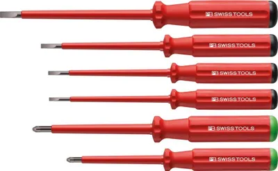 Image de Jeu de tournevis VDE 6 pièces à fente/PZ en carton Classic PB Swiss Tools