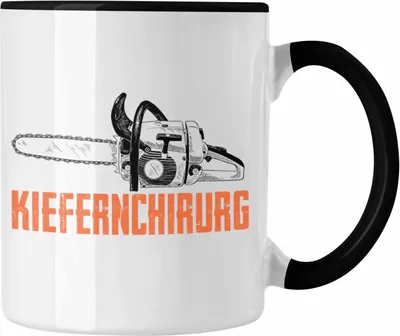 Produktbild von Trendation - Holzarbeiter Tasse Geschenk Forstwirt Spruch Waldarbeiter Lustige Geschenkidee für Tischler oder Baumfäller (Schwarz)