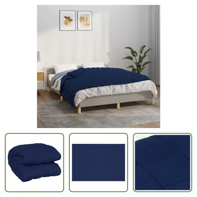 Produktbild von The Living Store Gewichtsdecke Blau 138x200 cm 10 kg Stoff