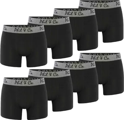 Produktbild von PHIL & Co Berlin 8er Pack Herren Boxershorts Pants Trunk Unterhosen Jersey  S - 4XL - Farbe: schwarz, Grösse: S