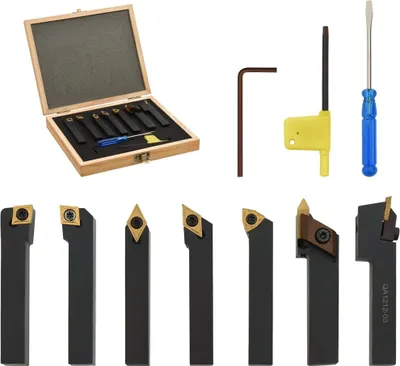 Produktbild von vidaXL 12-tlg. Drehmeißel-Set mit Wendeplatten 12x12 mm 80 mm