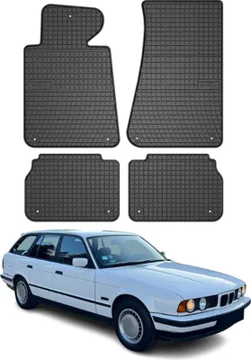 Image de OMAC Tapis de sol pour BMW Série 5 E34 1987-1996 Noir en caoutchouc