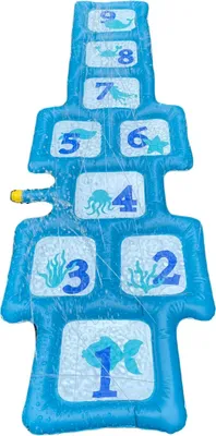 Produktbild von SOLAX-SUNSHINE Hüpfmatte mit Zahlenfeldern blau 170x51 cm