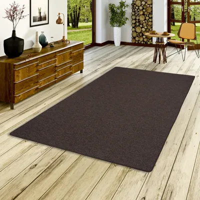 Produktbild von Teppich Flachgewebe Dunkelbraun, Größe:200x300 cm