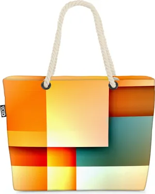 Produktbild von VOID Geometrisches Design Strandtasche Shopper 58x38x16cm 23L XXL Einkaufstasche Tasche Reisetasche Beach Bag