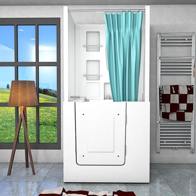 Produktbild von Seniorendusche und Sitzwanne Kombination Wanne mit Tür S02D-TH-B-R 100x78x205cm