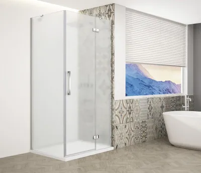 Obrázek produktu pro Gelco TRINITY CHROME obdélníkový sprchový kout 1100x1200mm, matné sklo, pravé - GT5612-11MR-CH
