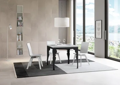 Immagine prodotto di ITAMOBY - Tavolo apribile 90/180x90 cm Paxon Libra bianco frassino telaio antracite
