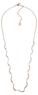 Image de Skagen SKJ1736710 Collier femme SEA GLASS acier inoxydable or orange 60 cm