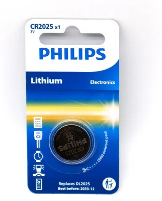 Produktbild von Philips Batterie CR2025 Lithium 1 Stück CR2025/01B