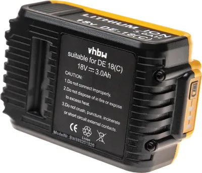 Obrázek produktu pro Kompatibilní baterie DeWalt DCD740 DCB180 LiIon 18V 3000mAh
