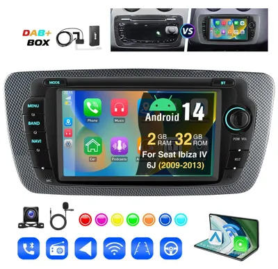 Image de Autoradio Android 14 - Lecteur multimédia - Système de navigation - Radio tactile - Autoradio Android