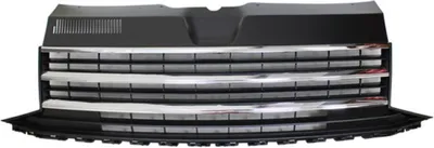 Produktbild von Kühlergrill Sportgrill Grill Schwarz mit CHROM Streifen für VW T6 VI ab 07/2015-