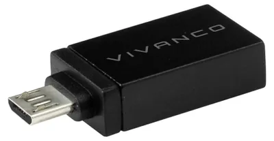 Produktbild von VIVanco™Kompakter 0,1 m Micro-USB-auf-USB-A-Adapter