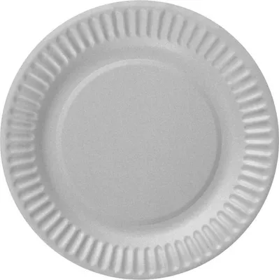 Image de Assiette en papier argentée, 18 cm, lot de 6