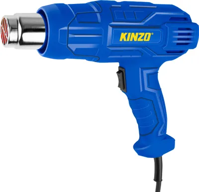Produktbild von Kinzo Heißluftfön 230V - Blau - 350 bis 600 Grad - 2 Heizstufen - Farbbrenner