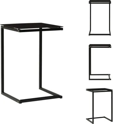Obrázok produktu pre vidaXL Bočný stolík čierny 40x40x60 cm z tvrdeného skla - Bočné stolíky