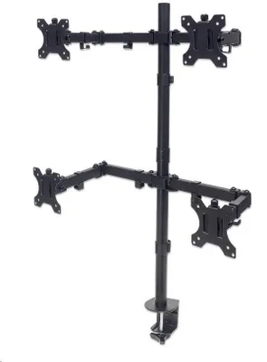 Obrázek produktu pro MANHATTAN Stojan na monitor (univerzální) pro 4 LCD monitorů, velikost 13" až 32", nosnost 8 kg