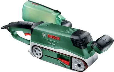 Immagine prodotto di Levigatrice a nastro Bosch PBS 75 A, 710 W, impugnatura aggiuntiva rimovibile, sistema a nastro automatico