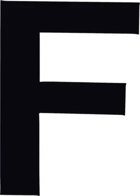 Produktbild von Klebebuchstabe "F" schwarz 35 mm
