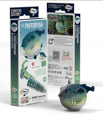 Obrázok produktu pre Eugy 3D puzzle Fúzika – farebné kartónové puzzle so zvieratkami