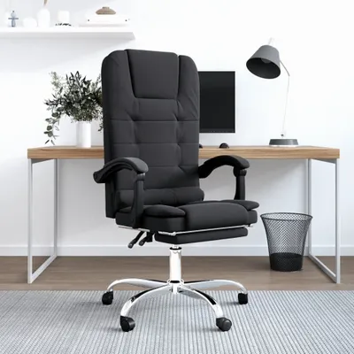 Produktbild von The Living Store Bürostuhl mit Massagefunktion Schwarz Kunstleder